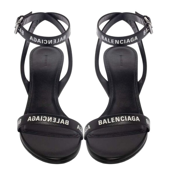 Balenciaga Women's Ankle Wrap Mid Heel Sandals Size 38 IT, 8 US - Picture 7 of 8